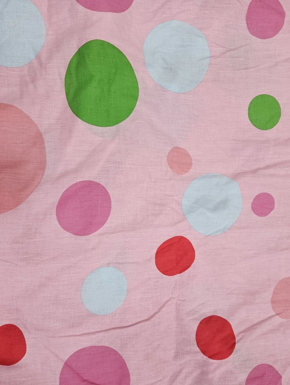 VTG Lil Bratz FULL Sheet Set & Pillowcases Pink Large Polka Dots Stripes Y2K